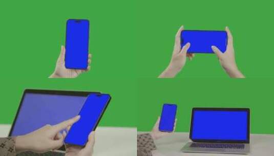 操作手机使用手机电脑绿幕绿屏画面可替换高清在线视频素材下载