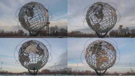 Unisphere，纽约，符号，超延时高清在线视频素材下载