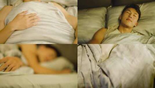 舒服的睡觉 男人高清在线视频素材下载