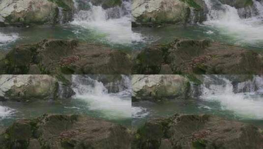 禅意流淌：情感山谷中的水流风景高清在线视频素材下载