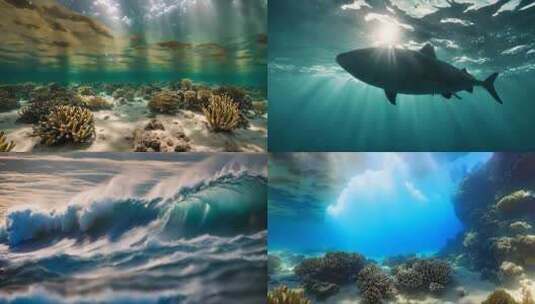 大海海洋海底世界【4K】高清在线视频素材下载