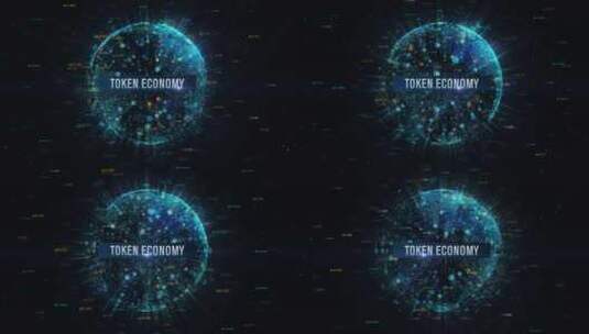 代币经济商业数字地球地球4K高清在线视频素材下载
