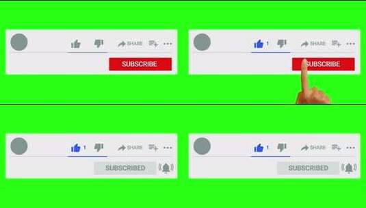 订阅 社交 图标 绿幕 按钮高清在线视频素材下载