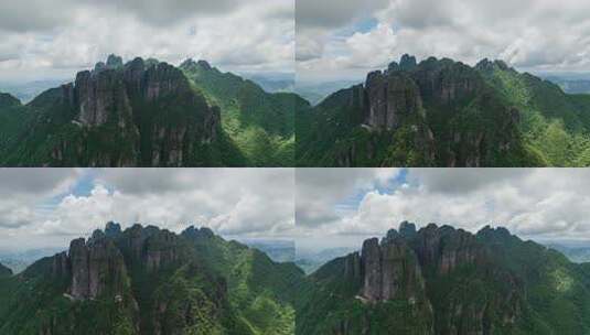 夏日晴天里的广西贵港北帝山美景高清在线视频素材下载