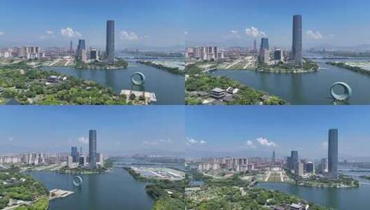 合集福建厦门诚毅国际商务中心航拍高清在线视频素材下载