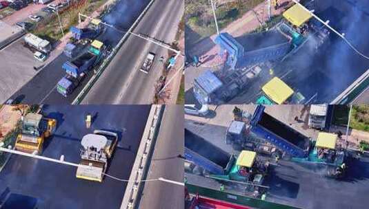 路政修柏油马路高清在线视频素材下载