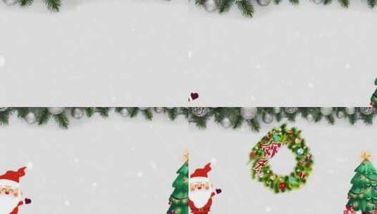 白色欢乐圣诞季片头（圣诞）高清AE视频素材下载