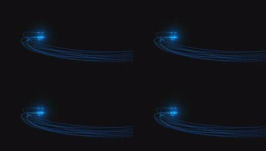蓝色科技粒子光线带通道高清在线视频素材下载