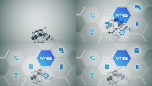 Python编程语言触摸屏动画高清在线视频素材下载