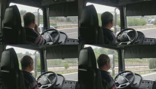 男人驾驶汽车的特写视频高清在线视频素材下载