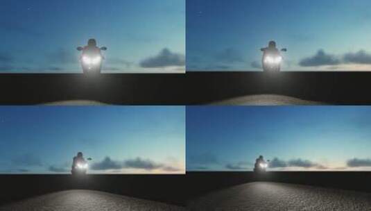 摩托车 骑手 骑士 机车 夕阳高清在线视频素材下载