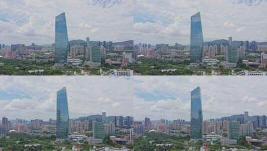 深圳南山华侨城大厦全景右环绕3高清在线视频素材下载