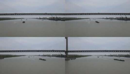 上海闵浦大桥黄浦江4K航拍原素材高清在线视频素材下载