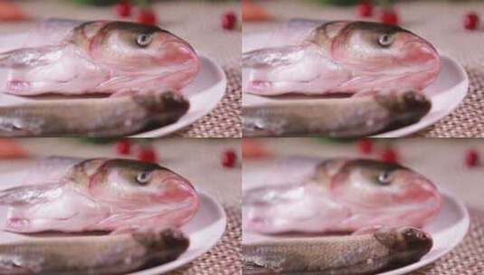 白鲢鱼大头鱼胖头鱼高清在线视频素材下载