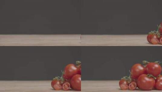 微距拍摄下的新鲜西红柿高清在线视频素材下载