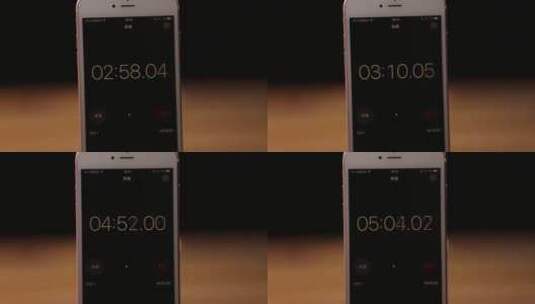 【镜头合集】手机屏幕计时秒表倒计时高清在线视频素材下载