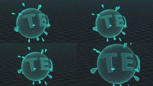 TEX三维科技感电路板生长线条场景高清在线视频素材下载