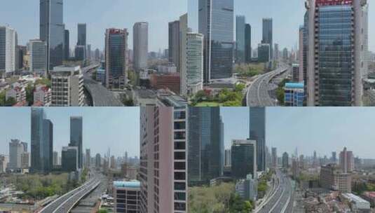 上海长宁区航拍高清在线视频素材下载