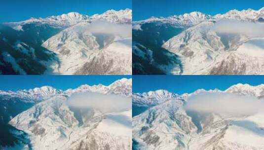 新疆天山雪山托木尔峰高清在线视频素材下载