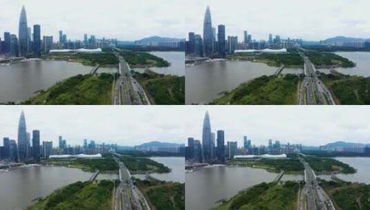 4K航拍深圳城市全景高清在线视频素材下载