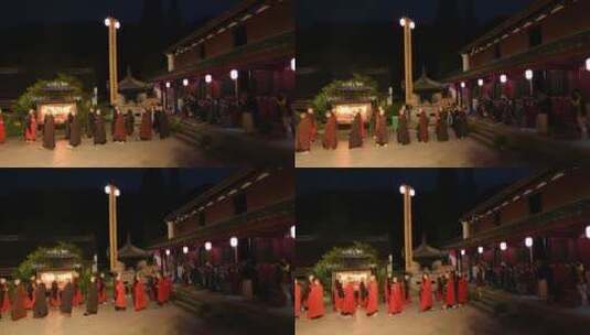天台山高明寺禅院僧人高清在线视频素材下载