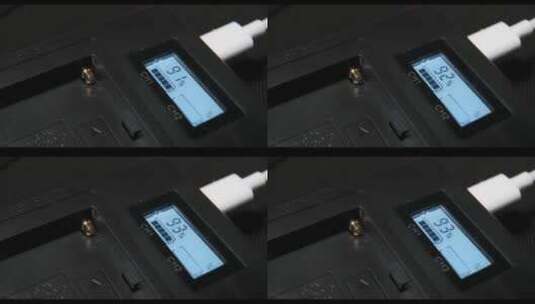 充电器屏幕显示表上的电池百分比数据高清在线视频素材下载