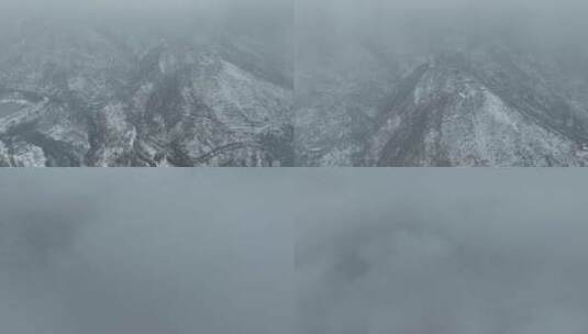 东白山雪后风车云海风光4K高清在线视频素材下载