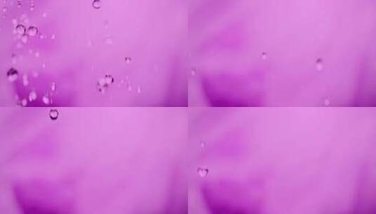 水珠掉落美妆抽象紫色高清在线视频素材下载