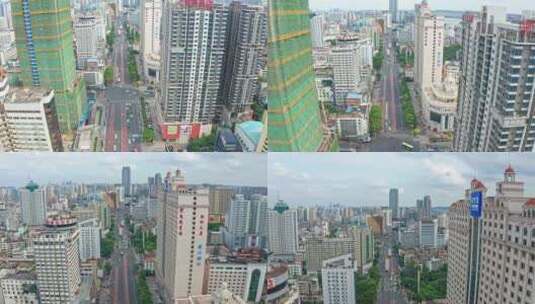 广西南宁城市BRT路线航拍高清在线视频素材下载