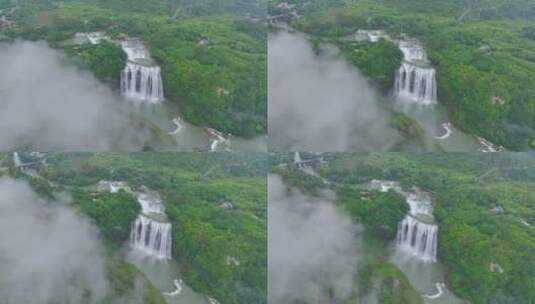 航拍贵州黄果树瀑布高清在线视频素材下载