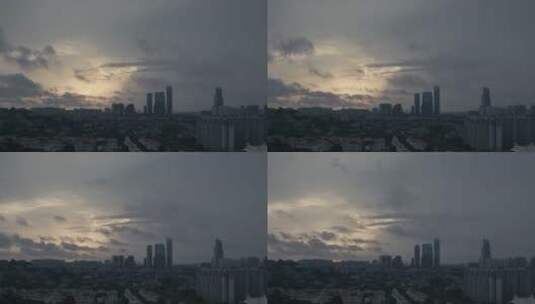 城市建筑日出日落延时，云层变化高清在线视频素材下载