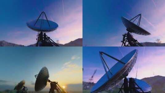 4K 雷达天文观测台高清在线视频素材下载