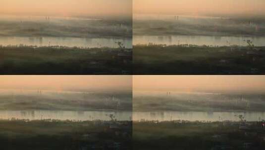 尼罗河上的晨雾高清在线视频素材下载