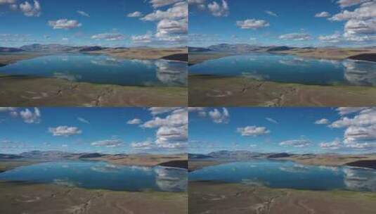 西藏阿里环线藏北错呐错湖泊自然风光高清在线视频素材下载
