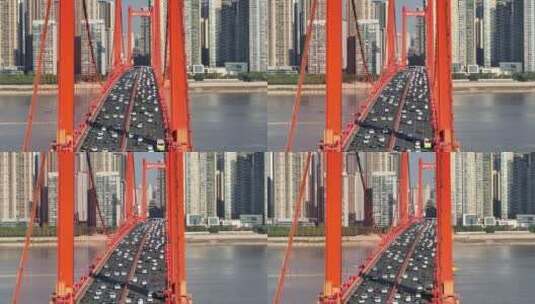 鹦鹉洲长江大桥高清在线视频素材下载