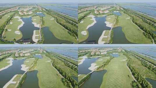 优美的生态环境高尔夫球场高清在线视频素材下载