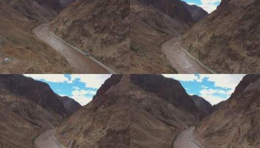 航拍川藏线怒江大峡谷风光高清在线视频素材下载