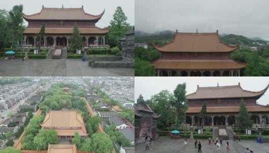 南岳衡山大庙景区寺庙古建筑群4k合集高清在线视频素材下载