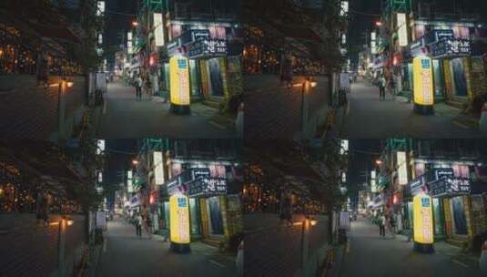 首尔商业街来往的行人延时高清在线视频素材下载