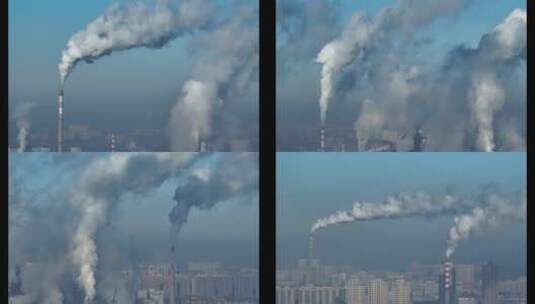 空气污染航拍高清在线视频素材下载