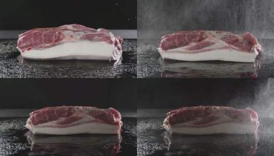 猪肉/五花肉/生肉/肉类荤菜高清在线视频素材下载