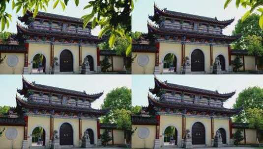 湖南长沙松柏寺古典建筑之美寺庙实拍视频高清在线视频素材下载