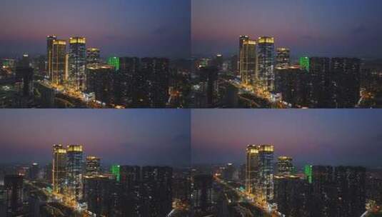 杭州城西未来科技城夜景6高清在线视频素材下载