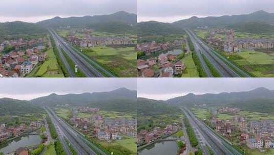 武广高速公路航拍高清在线视频素材下载