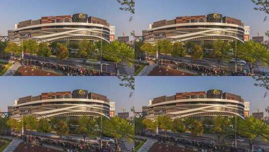 上海南翔印象城MEGA光影变化延时4K高清在线视频素材下载