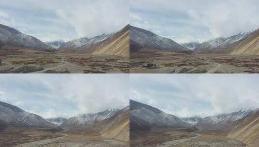 318川藏线 雪山 公路 山谷高清在线视频素材下载