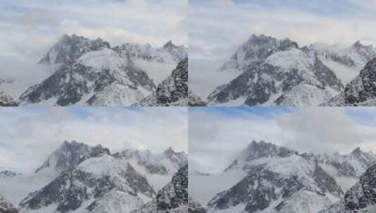 法国阿尔卑斯山夏蒙尼的延时摄影1高清在线视频素材下载