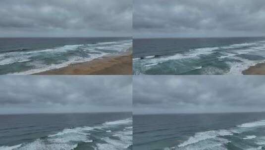 无人机拍摄的西班牙富埃特文图拉岛科菲特海滩高清在线视频素材下载