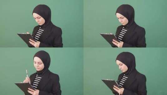 女人在写作高清在线视频素材下载