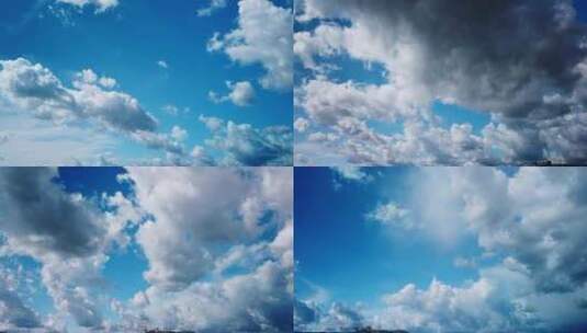 蓝天上的云延时高清在线视频素材下载